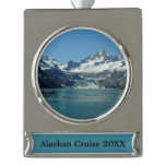 Glacier-Fed Waters of Alaska Silver Plated Banner Ornament