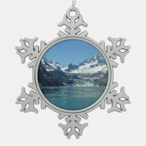Glacier_Fed Waters of Alaska Snowflake Pewter Christmas Ornament