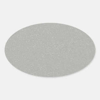 Glacier Gray with faux fine Glitter Oval Sticker