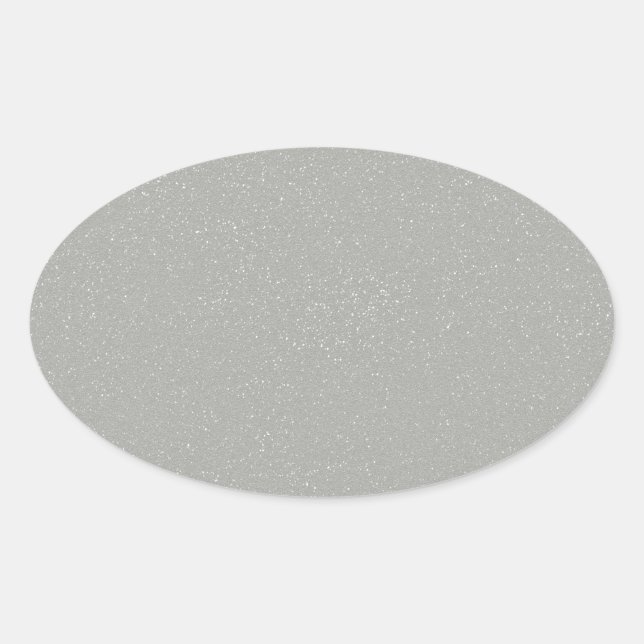 Glacier Gray with faux fine Glitter Oval Sticker (Front)
