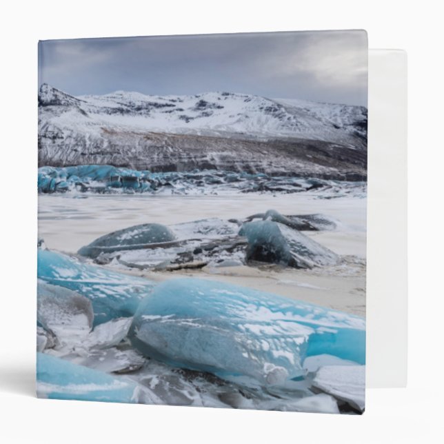 Glacier Ice landscape, Iceland 3 Ring Binder (Front/Inside)