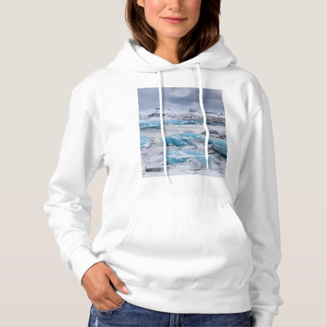 Glacier Ice landscape, Iceland Hoodie (Front)