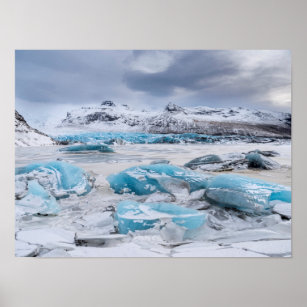 Glacier Ice landscape, Iceland Poster