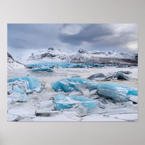 Glacier Ice landscape Iceland Poster