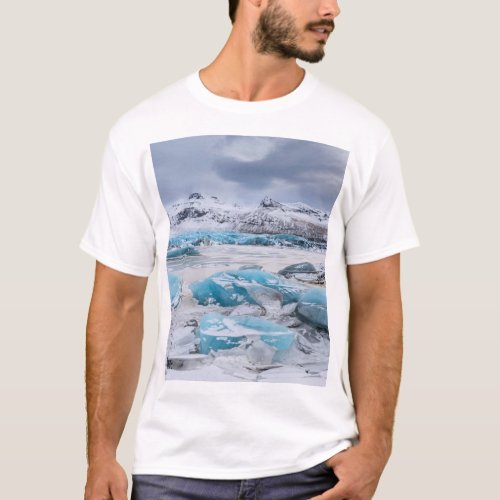 Glacier Ice landscape Iceland T_Shirt