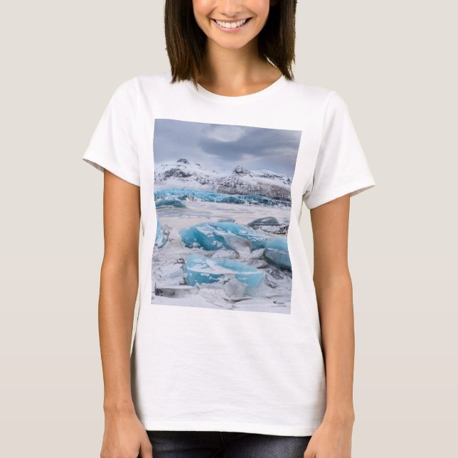 Glacier Ice landscape, Iceland T-Shirt (Front)