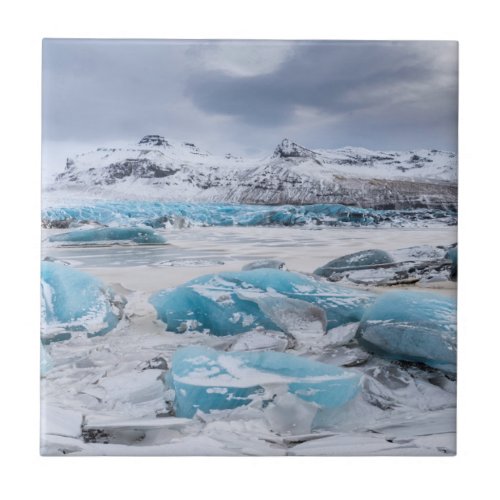 Glacier Ice landscape Iceland Tile