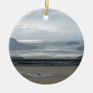 Glacier in Vatnajokull National Park - Iceland Ceramic Ornament