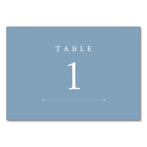 Glacier Lake coloured wedding table number