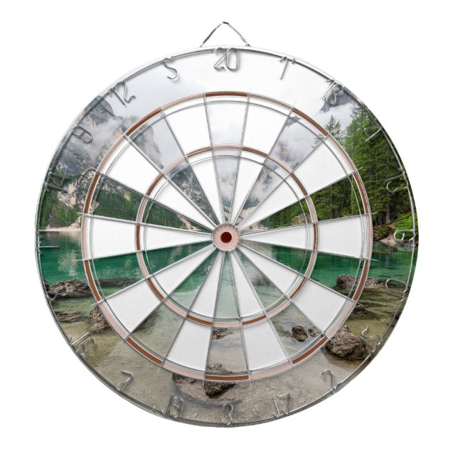 Glacier Lake in the Rocky Mountains Dart Board (Front)