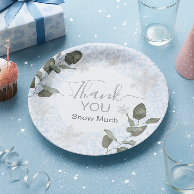 Glacier Leopard Winter Paper Plates (Creator Uploaded)