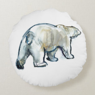 Glacier MInt Round Pillow