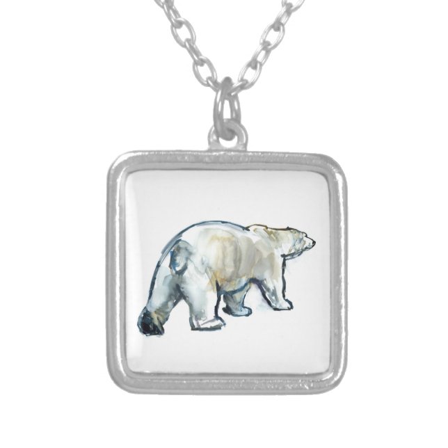 Glacier MInt Silver Plated Necklace (Front)