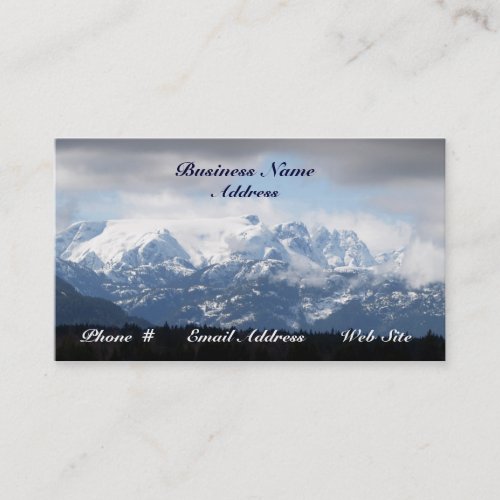 Glacier Mountain Snow Scenic Business Cards