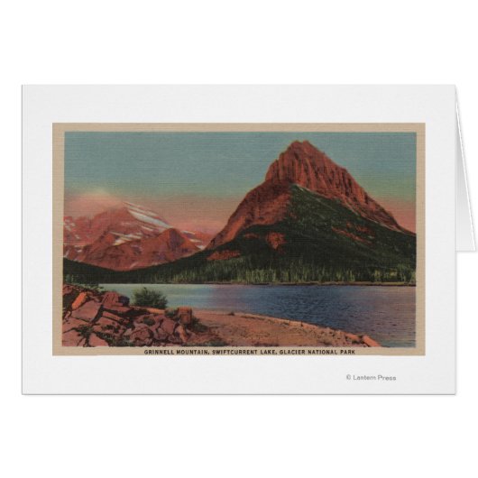 Glacier, MT - View of Grinnell Mt. & Swiftcurren Cards (Front Horizontal)