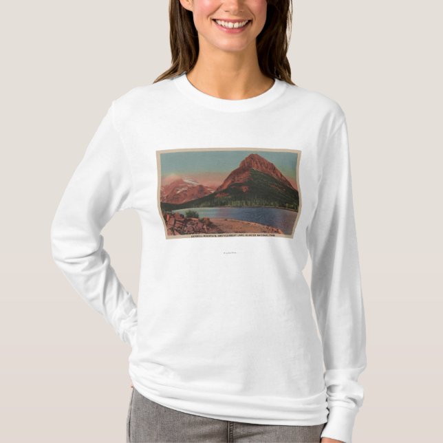 Glacier, MT - View of Grinnell Mt. & Swiftcurren T-Shirt (Front)