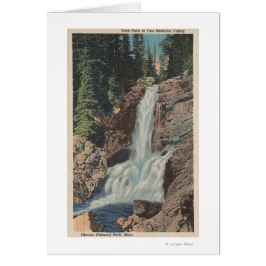 Glacier, MT - View of Trick Falls & Medicine (Front)