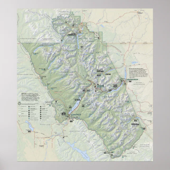 Glacier National Park 2026 Map Poster Zazzle Glacier National Park 2026 Map Poster R29e191acacef45fcb2c680c3fe084246 Tos 8byvr 644.webp