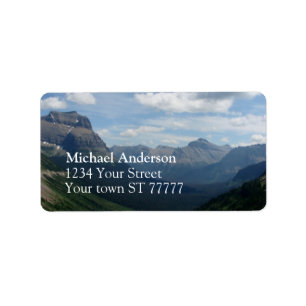 Glacier National Park Address label