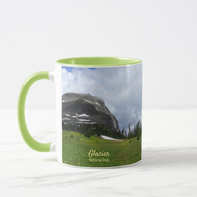 Glacier National Park Alpine Meadow Photo Mug (Left)
