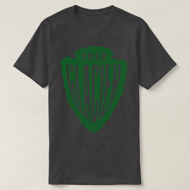 Glacier National Park Arrowhead Green T-Shirt (Design Front)