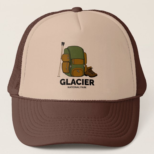 Glacier National Park Backpack Trucker Hat (Front)