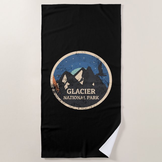 Glacier National Park Beach Towel (Front)