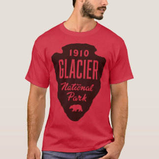 Glacier National Park Bear Arrowhead Brown T-Shirt