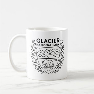 Glacier National Park Bear Emblem Coffee Mug