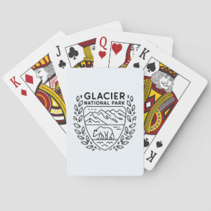 Glacier National Park Bear Emblem Poker Cards