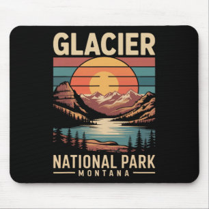 Glacier National Park Bear Vintage Montana Hiking  Mouse Pad