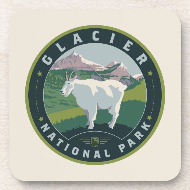 Glacier National Park Beverage Coaster (Front)