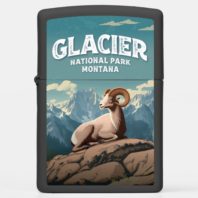 Glacier National Park Bighorn Sheep Zippo Lighter (Front)