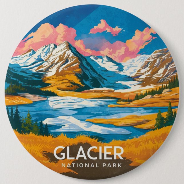 Glacier National Park Button (Front)