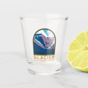 Glacier National Park Canada Travel Art Vintage Shot Glass