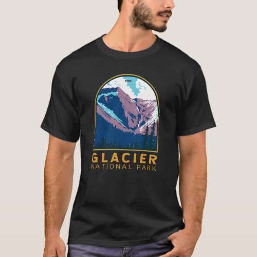 Glacier National Park Canada Travel Art Vintage T_Shirt