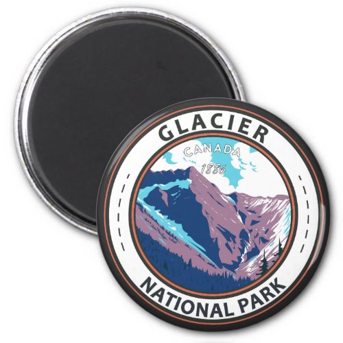 Glacier National Park Canada Vintage Badge Magnet