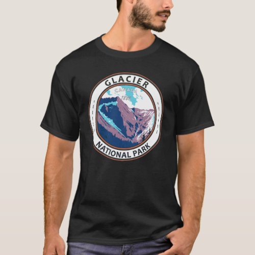Glacier National Park Canada Vintage Badge T_Shirt