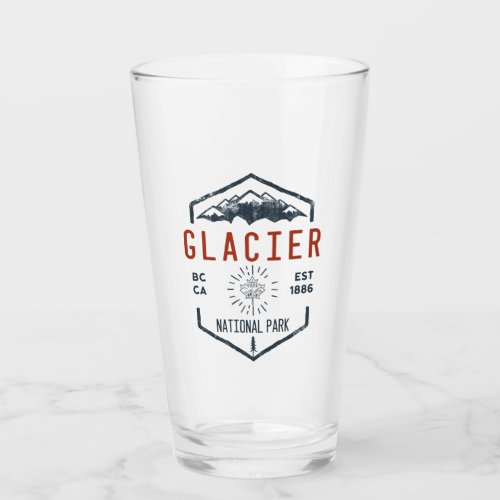 Glacier National Park Canada Vintage Distressed Glass