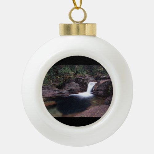 Glacier National Park Ceramic Ball Christmas Ornament