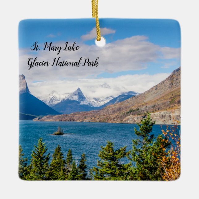 Glacier National Park Ceramic Ornament (Front)