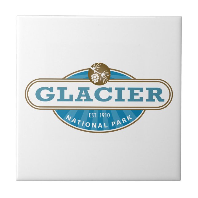 Glacier National Park Ceramic Tile (Front)
