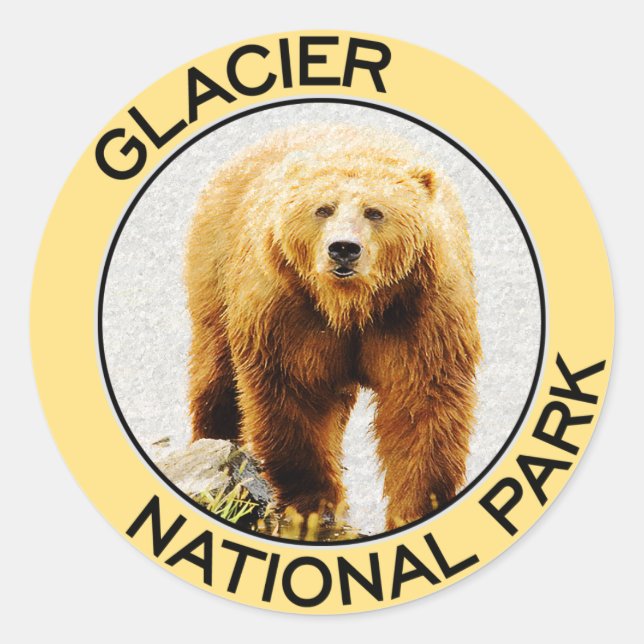 Glacier National Park Classic Round Sticker (Front)