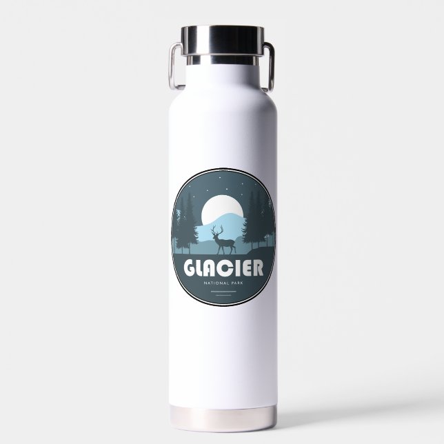 Glacier National Park Deer Water Bottle (Front)