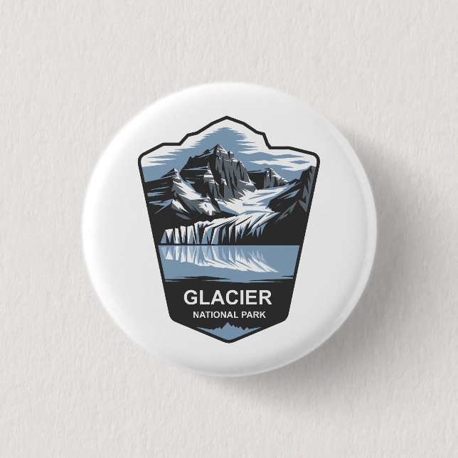 Glacier National Park Emblem Button (Front)
