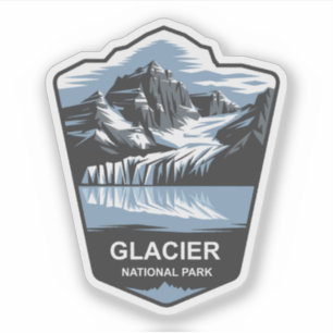 Glacier National Park Emblem  Sticker