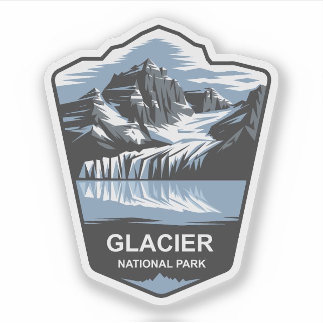 Glacier National Park Emblem  Sticker (Front)