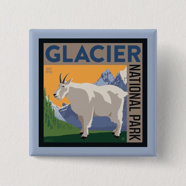 Glacier National Park | Goat Button (Front)