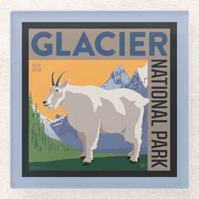 Glacier National Park | Goat Glass Coaster (Front)