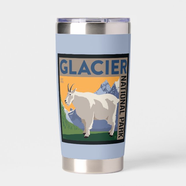 Glacier National Park | Goat Insulated Tumbler (Front)
